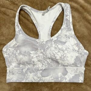 White and Grey Sports Bra